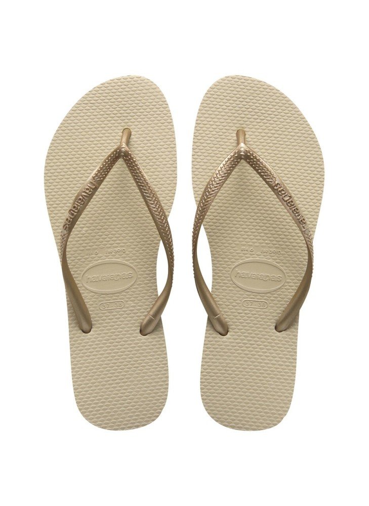Slim Beach Flip Flops Havaianas 4000030.2719 Gold Slim Beach Flip Flops Havaianas 4000030.2719 Gold
