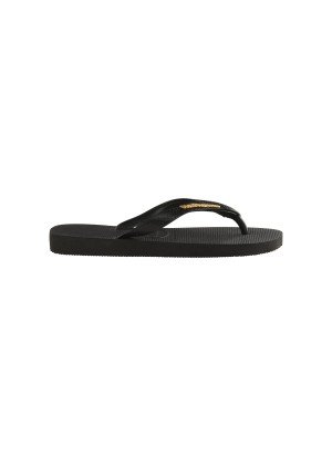 Top Logo Metallic Beach Flip Flops Havaianas 4127244.1069 Black