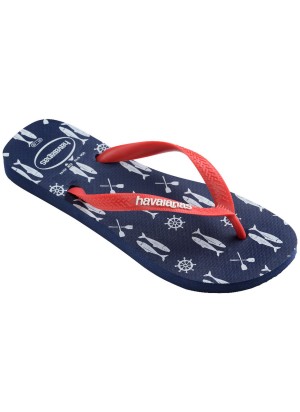 Top Nautical Beach Flip Flops Havaianas 4137126.5603 Navy/Red