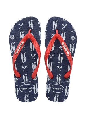 Chinelo De Praia Top Nautical Havaianas 4137126.5603 Azul/Vermelho