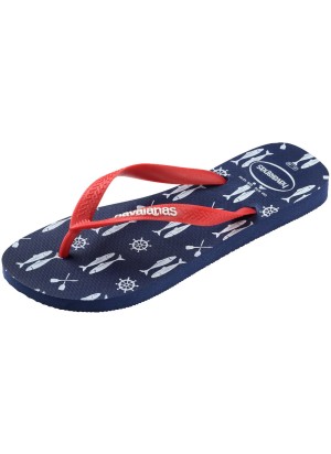 Top Nautical Beach Flip Flops Havaianas 4137126.5603 Navy/Red