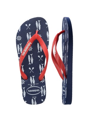 Top Nautical Beach Flip Flops Havaianas 4137126.5603 Navy/Red