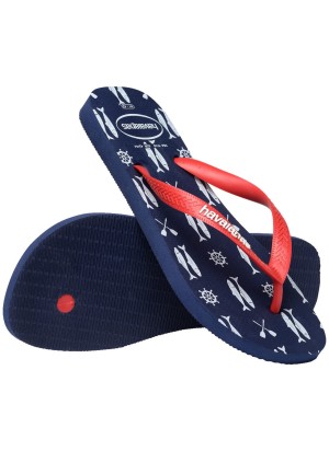 Top Nautical Beach Flip Flops Havaianas 4137126.5603 Navy/Red