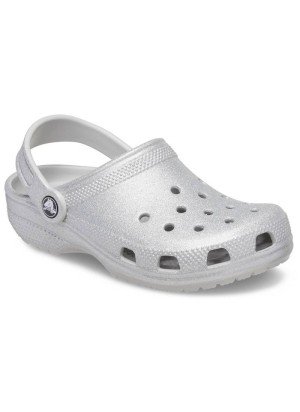 Sandália De Praia Classic Glitter Crocs 206992.0LC Glitter Prata