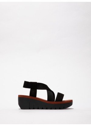 Yabi Sandal Fly London P144922013 Black/Black/Brick
