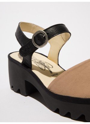 Tull Sandal Fly London P501503006 Taupe/Black