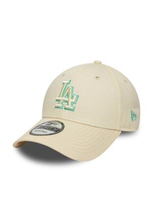 Boné LA Dodgers Team Outline 9FORTY Adjustable Cap New Era 60667394 Bege