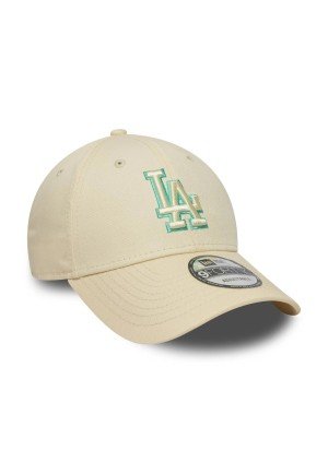 Boné LA Dodgers Team Outline 9FORTY Adjustable Cap New Era 60667394 Bege