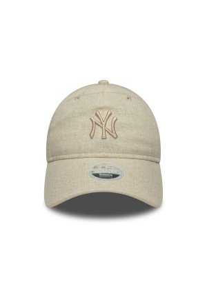 New York Yankees Womens MLB Linen 9TWENTY Adjustable Cap New Era 60667643 Cream