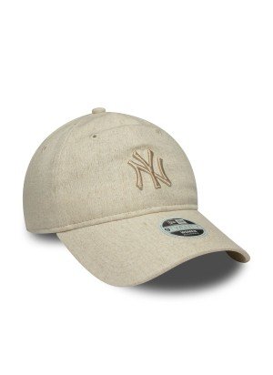 New York Yankees Womens MLB Linen 9TWENTY Adjustable Cap New Era 60667643 Cream