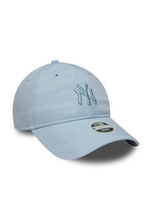 New York Yankees Womens MLB Linen 9TWENTY Adjustable Cap New Era 60667645 Pastel Blue
