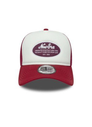New Era Oval Foam Patch 9FORTY A-Frame Trucker Adjustable Cap New Era 60667664 Dark Red
