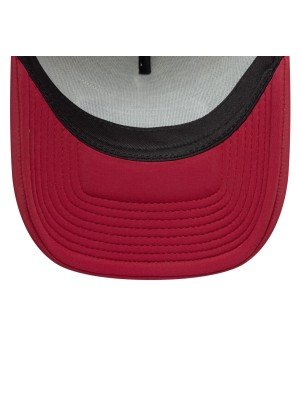 New Era Oval Foam Patch 9FORTY A-Frame Trucker Adjustable Cap New Era 60667664 Dark Red