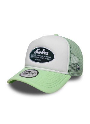 New Era Oval Foam Patch 9FORTY A-Frame Trucker Adjustable Cap New Era 60667665 Pastel Green