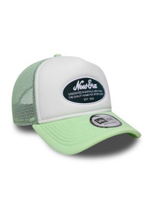 Boné New Era Oval Foam Patch 9FORTY A-Frame Trucker Adjustable Cap New Era 60667665 Verde
