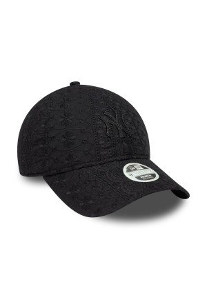 New York Yankees Womens MLB Broderie  9TWENTY Adjustable Cap New Era 60667493 Black