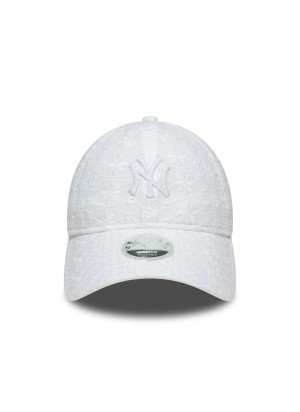 Boné New York Yankees Womens MLB Broderie 9TWENTY Adjustable New Era 60667498 Branco