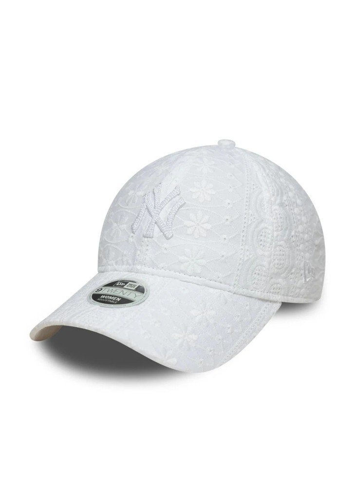 Boné New York Yankees Womens MLB Broderie 9TWENTY Adjustable New Era 60667498 Branco