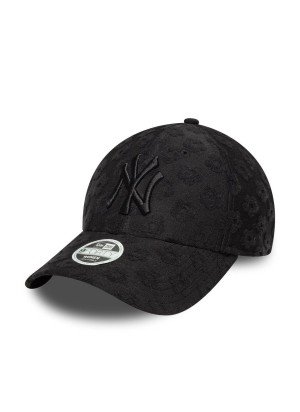 Boné New York Yankees Womens MLB Floral Towelling 9FORTY Adjustable New Era 60667499 Preto