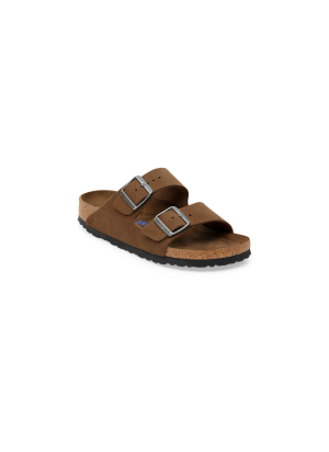 Arizona Soft Footbed Suede Leather Sandals Birkenstock 1030865 Dark Tea Tonal