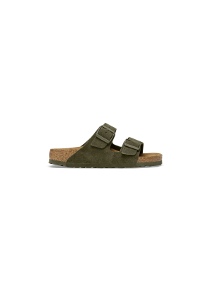Arizona Suede Leather Sandals Birkenstock 1025720 Thyme