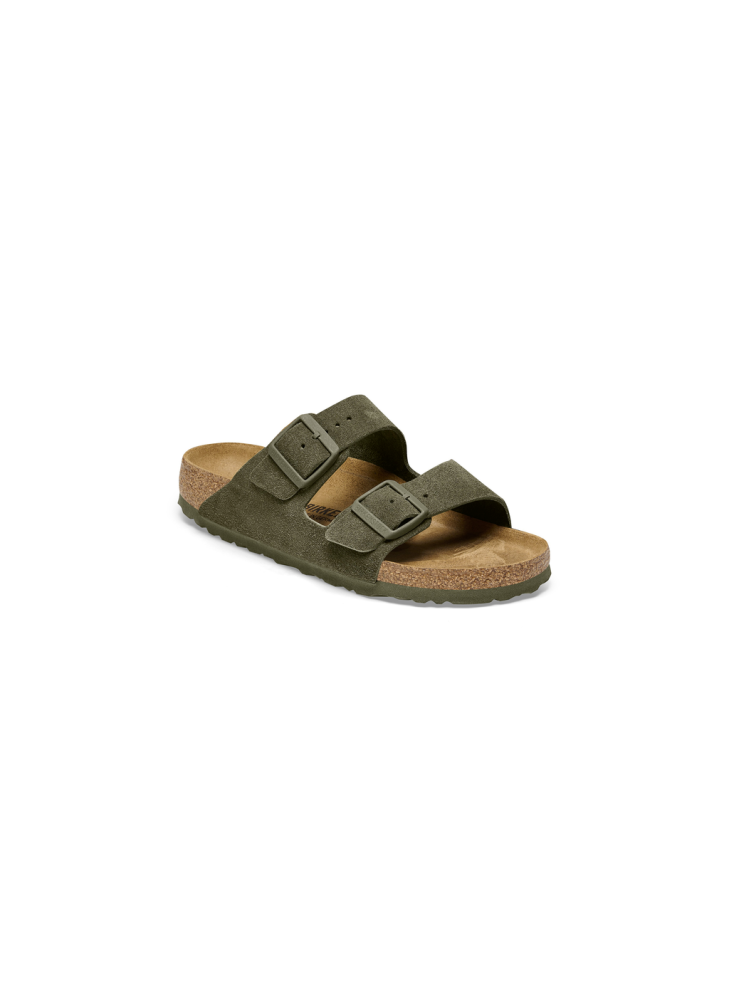 Arizona Suede Leather Sandals Birkenstock 1025720 Thyme