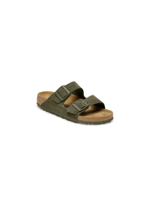 Arizona Suede Leather Sandals Birkenstock 1025720 Thyme
