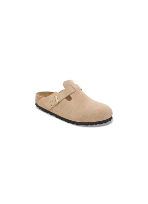 Boston BS Suede Leather Sandals Birkenstock 1030883 Sandcastle