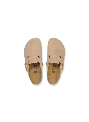 Boston BS Suede Leather Sandals Birkenstock 1030883 Sandcastle