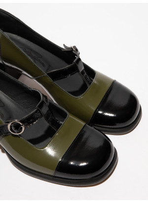 SOLF341FLY Shoos Fly London P145341001 Black/Sea Kelp