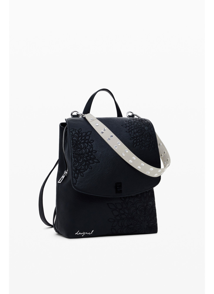 Sierra Sumy Mini Straight Flap Backpack Desigual 25WAKP19-2000 Black Sierra Sumy Mini Straight Flap Backpack Desigual 25WAKP19-2000 Black