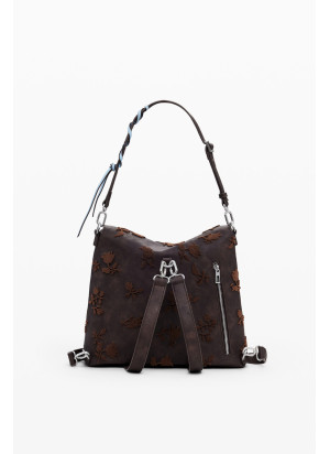 Stencil Flocado Jersey 2.0 Mini Backpack Desigual 25WAKP16-6009 Chocolate