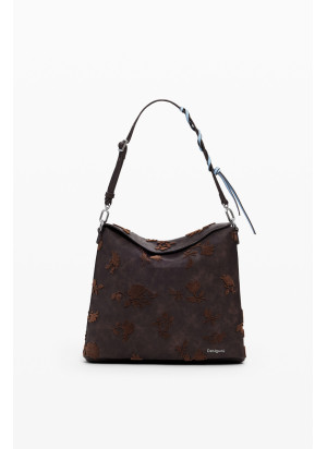 Mochila Stencil Flocado Jersey 2.0 Mini Desigual 25WAKP16-6009 Chocolate