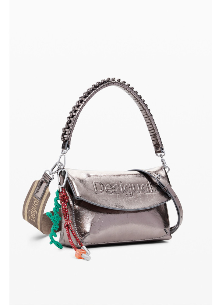 Bolsa Half Logo Trokel Desigual 25WAXPAQ-9225 Prata Bolsa Half Logo Trokel Desigual 25WAXPAQ-9225 Prata