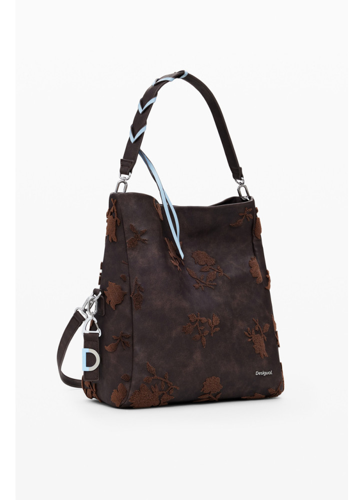 Stencil Flower Loverty 3.0 Bag Desigual 25WAXPBA-6009 Chocolate Stencil Flower Loverty 3.0 Bag Desigual 25WAXPBA-6009 Chocolate