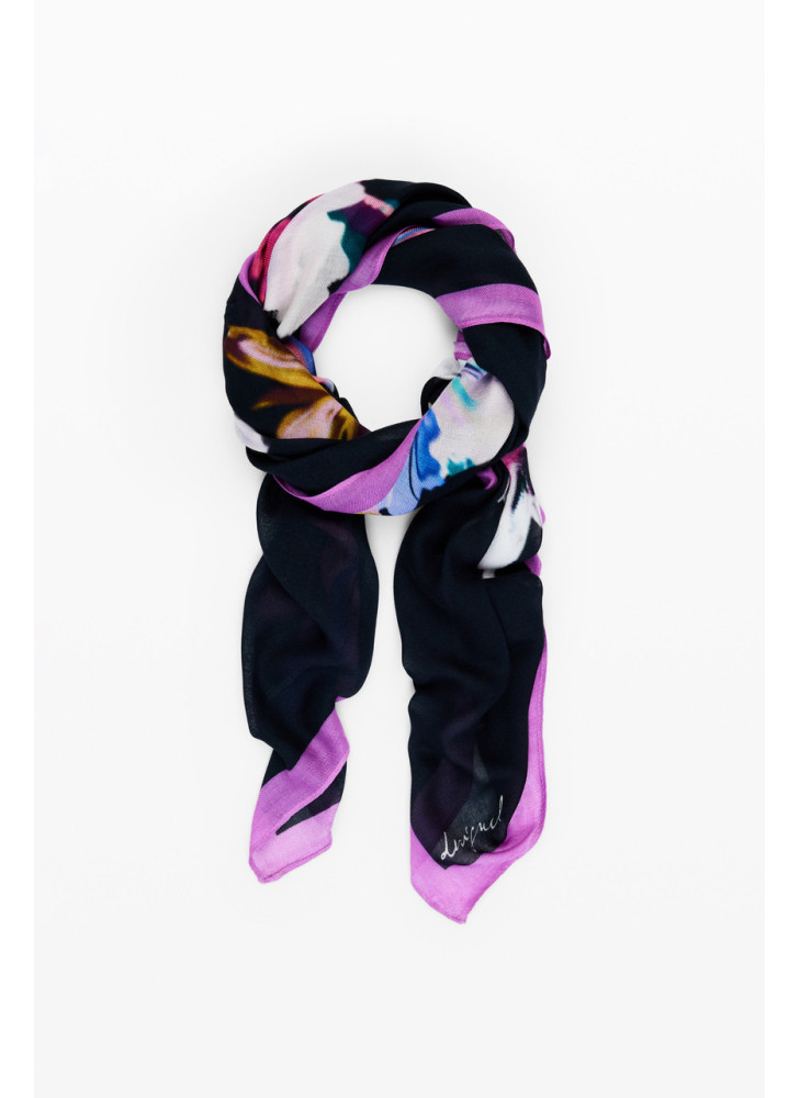 Floral Garden Handkerchief Desigual 25WAWA23-2000 Blabk Floral Garden Handkerchief Desigual 25WAWA23-2000 Blabk