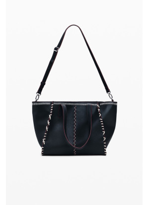 Bolsa Manhattan Pespuntes Guimar Desigual 25WAXP95-2000 Preto