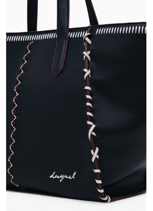 Bolsa Manhattan Pespuntes Guimar Desigual 25WAXP95-2000 Preto