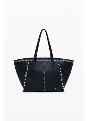 Bolsa Manhattan Pespuntes Guimar Desigual 25WAXP95-2000 Preto