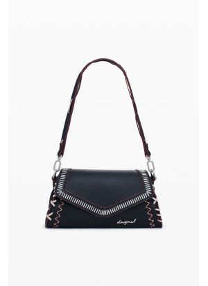 Bolsa Manhattan Pespuntes Zarauz Desigual 25WAXPBE-2000 Preto