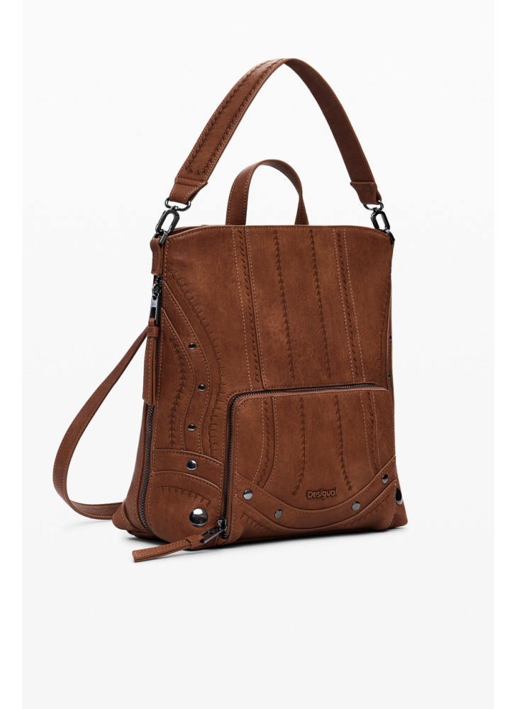 Embro Patch Pretoria Mini Backpack Desigual 25WAKP23-6011 Camel