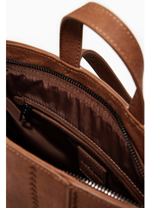 Embro Patch Pretoria Mini Backpack Desigual 25WAKP23-6011 Camel