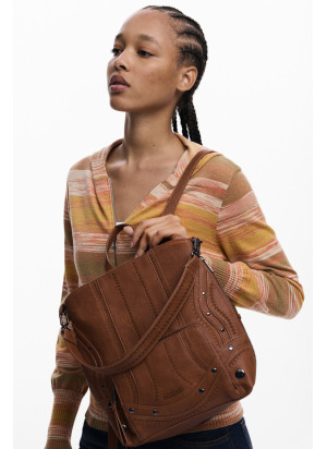 Embro Patch Pretoria Mini Backpack Desigual 25WAKP23-6011 Camel