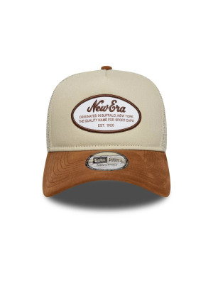 Boná New Era Oval Patch Suede 9FORTY E-Frame Trucker Adjustable New Era 60691080 Bege