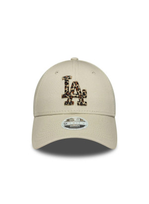 LA Dodgers Womens MLB Leopard Infill 9FORTY Adjustable Cap New Era 60691329 Cream