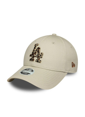 LA Dodgers Womens MLB Leopard Infill 9FORTY Adjustable Cap New Era 60691329 Cream