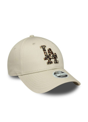 LA Dodgers Womens MLB Leopard Infill 9FORTY Adjustable Cap New Era 60691329 Cream