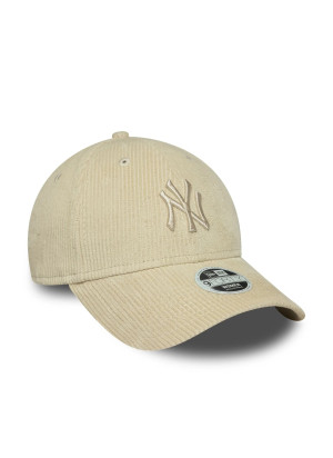 New York Yankees Womens MLB Cord 9FORTY Adjustable Cap New Era 60691355 Cream